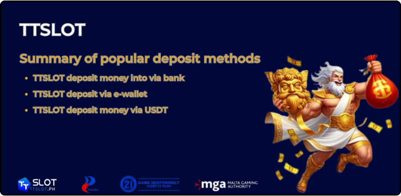 TTSLOT Summary of popular deposit methods